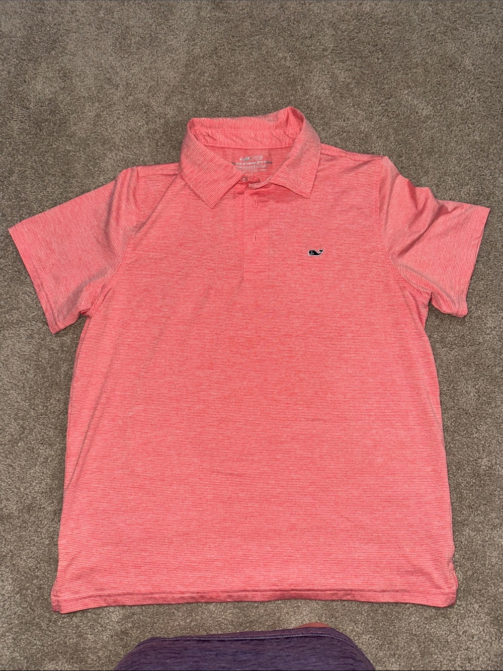 Vineyard Vines Coral Heather Performance Polo